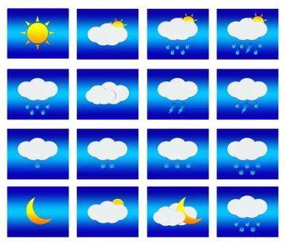 Weather icons Stock Illustration