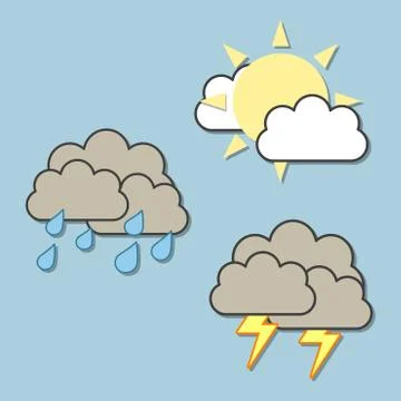 Weather Icons Stock Illustration