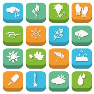 Weather icons Stock Illustration