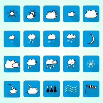 Weather icons Stock Illustration