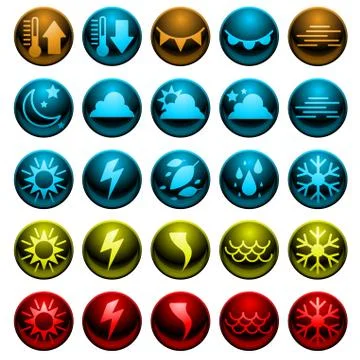 Weather icons Stock Illustration