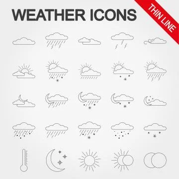 Weather icons Stock Illustration