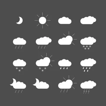 Weather icons 스톡 일러스트