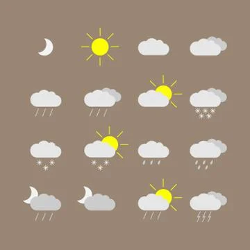 Weather icons Stock-Illustration