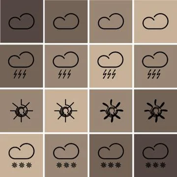 Weather icons Illustrazione stock