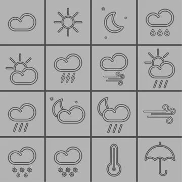 Weather icons Illustrazione stock