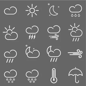 Weather icons イラスト素材