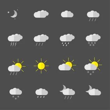 Weather icons Stock-Illustration
