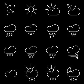 Weather icons Stock-Illustration