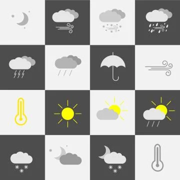 Weather icons Stock-Illustration