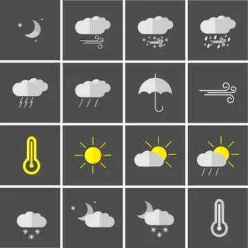 Weather icons 스톡 일러스트