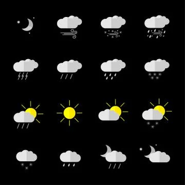 Weather icons 스톡 일러스트