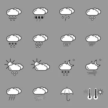 Weather icons Illustrazione stock
