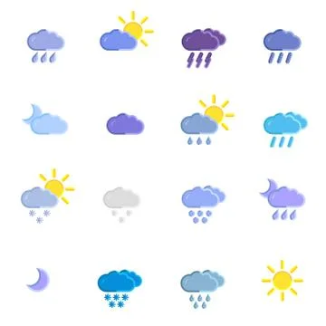 Weather icons Illustrazione stock