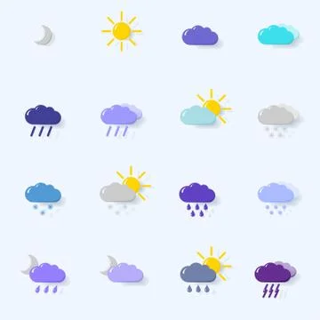 Weather icons Stock-Illustration