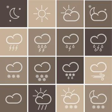 Weather icons Stock-Illustration
