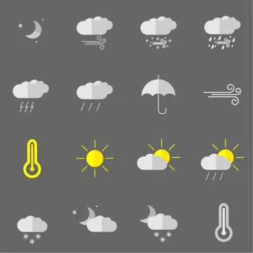 Weather icons Illustrazione stock
