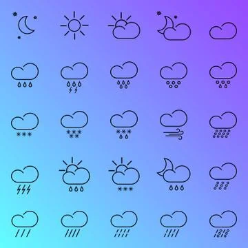 Weather icons Stock-Illustration