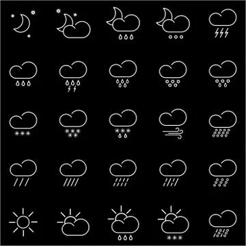 Weather icons 스톡 일러스트