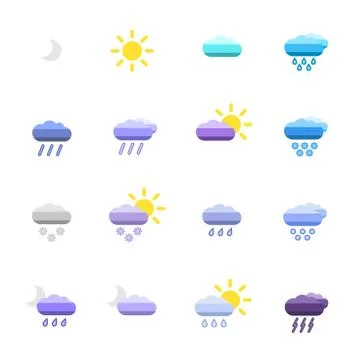 Weather icons Illustrazione stock