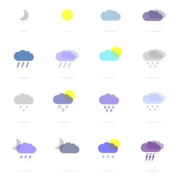 Weather icons 스톡 일러스트