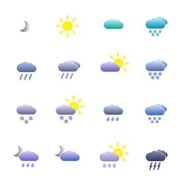 Weather icons Illustrazione stock