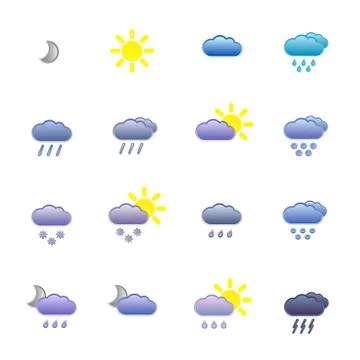 Weather icons Illustrazione stock