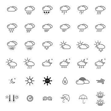 Weather icons Stock-Illustration