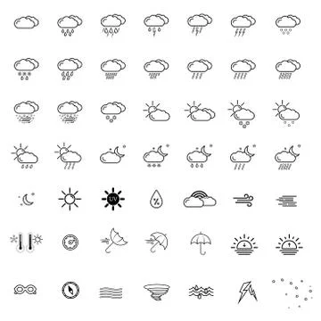 Weather icons Stock-Illustration