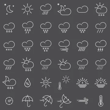 Weather icons 스톡 일러스트