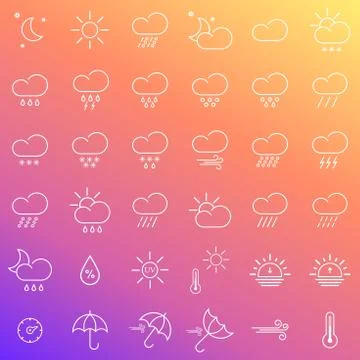 Weather icons イラスト素材