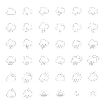 Weather icons Illustrazione stock