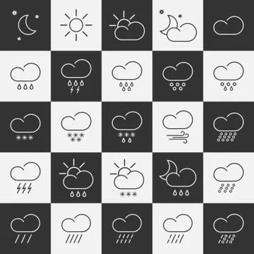 Weather icons Illustrazione stock