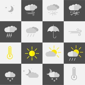 Weather icons 스톡 일러스트