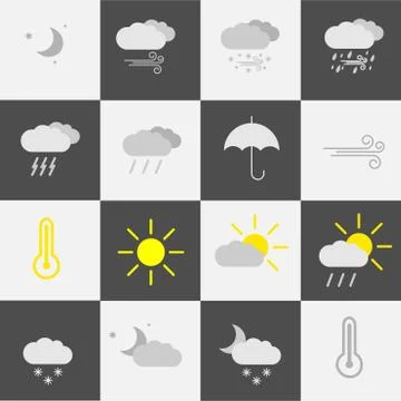 Weather icons 스톡 일러스트