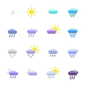 Weather icons 스톡 일러스트
