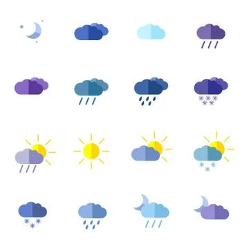 Weather icons Illustrazione stock