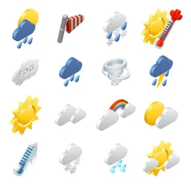 Weather Icons 스톡 일러스트