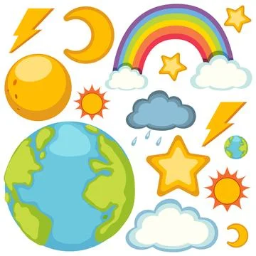 Weather icons seamless pattern イラスト素材