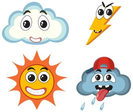 Weather icons seamless pattern 库存插图