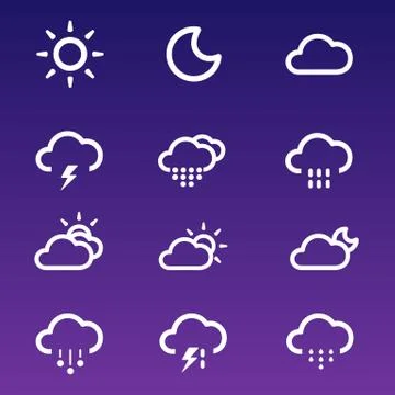 Weather Icons Set Stock-Illustration