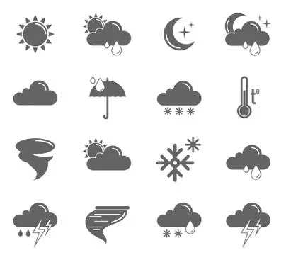 Weather Icons Set Stock Illustration
