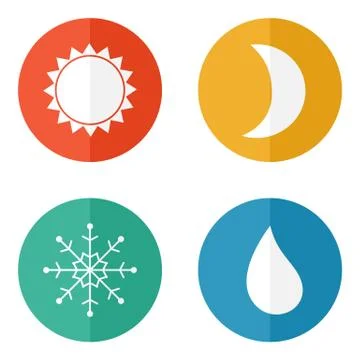 Weather icons set Stock Illustration