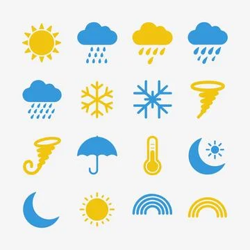 Weather Icons Set. Stock-Illustration