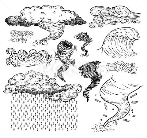 Weather Icons. vector illustration. Stock Illustration