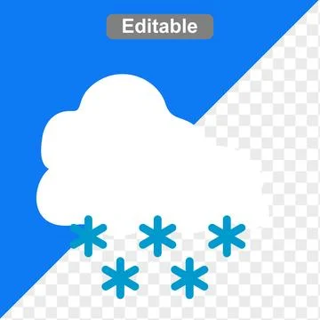 Weather illustration icon snowfall cloudy Stock Illustration