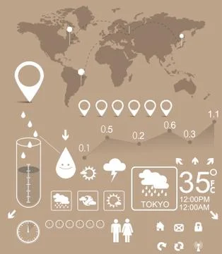 Weather infographic Stock Illustration