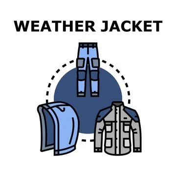 Weather jacket professional clothing vector icon illustration Stock Illustration
