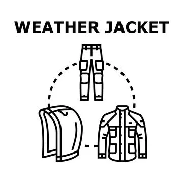 Weather jacket professional clothing vector icon illustration Stock Illustration