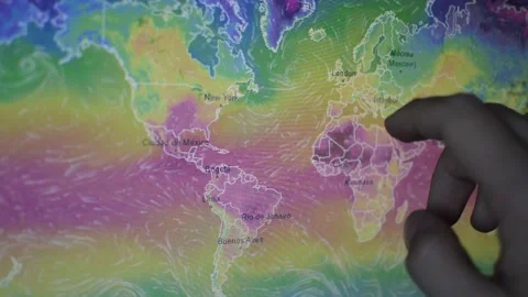 weather map radar with temperature heat ... | Stock Video | Pond5